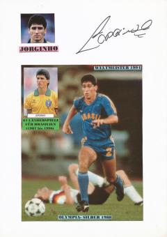 Jorginho  Brasilien  Weltmeister WM 1994  Fußball Autogramm 30 x 20 cm Karte original signiert 
