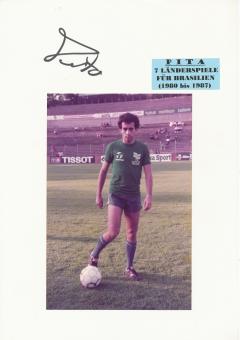 Pita   Brasilien  Fußball Autogramm 30 x 20 cm  Karte original signiert 