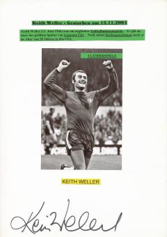 Keith Weller † 2004   England  Fußball Autogramm 30 x 20 cm Karte original signiert 