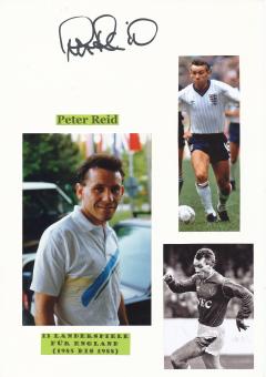 Peter Reid    England  Fußball Autogramm 30 x 20 cm Karte original signiert 