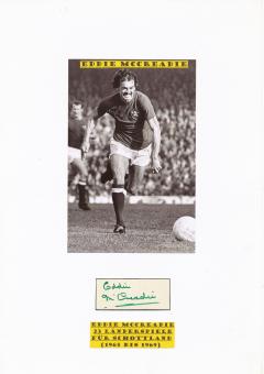 Eddie McCreadie  Schottland  Fußball Autogramm 30 x 20 cm Karte original signiert 