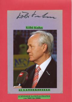 Köbi Kuhn  † 2019  Schweiz  Fußball Autogramm 30 x 20 cm Karte original signiert 