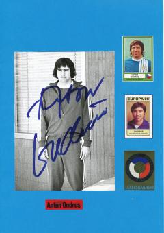 Anton Ondrus  EM 1976  Tschechien  Fußball Autogramm 30 x 20 cm Karte original signiert 