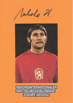 Zdenek Nehoda  EM 1976  Tschechien  Fußball Autogramm 30 x 20 cm Karte original signiert 