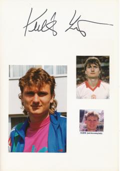 Lubos Kubik  WM 1990  Tschechien  Fußball Autogramm 30 x 20 cm Karte original signiert 