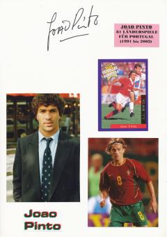 Joao Pinto   Portugal  Fußball Autogramm 30 x 20 cm Karte original signiert 
