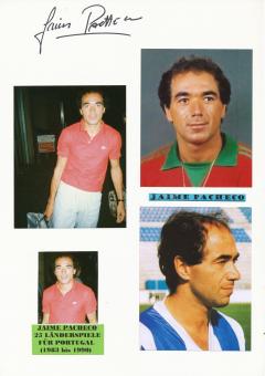 Jaime Pacheco   Portugal  Fußball Autogramm 30 x 20 cm Karte original signiert 