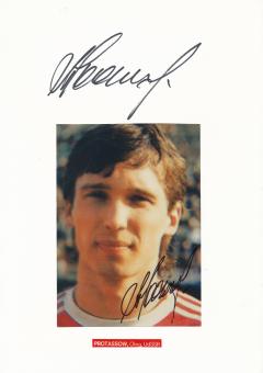 2  x  Oleg Protasov  Rußland   Fußball Autogramm 30 x 20 cm Karte original signiert 