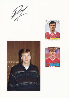 Sergeij Rodianov  Rußland   Fußball Autogramm 30 x 20 cm Karte original signiert 