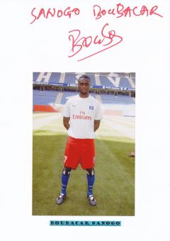 Boubacar Sanogo  Hamburger SV  Fußball Autogramm 30 x 20 cm Karte original signiert 