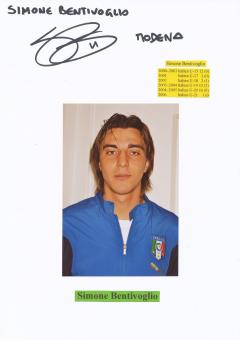 Simone Bentivoglio  Italien  Fußball Autogramm 30 x 20 cm Karte original signiert 