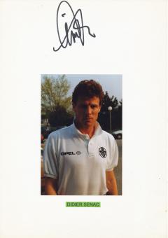 Didier Senac   Frankreich  Fußball Autogramm 30 x 20 cm Karte original signiert 