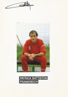 Patrick Battiston  EM 1984  Frankreich  Fußball Autogramm 30 x 20 cm Karte original signiert 