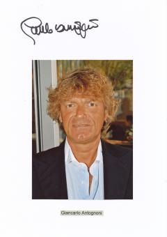 Giancarlo Antognoni  Weltmeister WM 1982  Italien  Fußball Autogramm 30 x 20 cm Karte original signiert 
