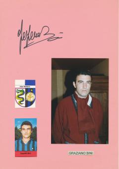 Graziano Bini  Inter Mailand  Italien  Fußball Autogramm 30 x 20 cm Karte original signiert 
