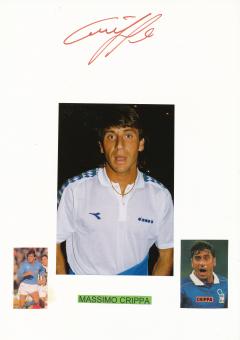 Massimo Crippa   Italien  Fußball Autogramm 30 x 20 cm Karte original signiert 