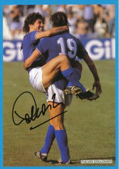 Fulvio Collovati  Weltmeister WM 1982  Italien  Fußball Autogramm 30 x 20 cm Karte original signiert 