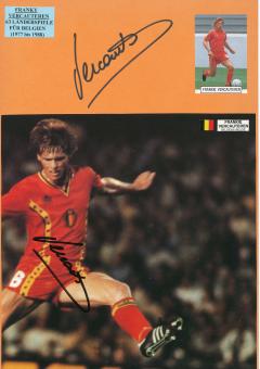 2  x  Frank Vercauteren   WM 1982   Belgien  Fußball Autogramm 30 x 20 cm Karte original signiert 