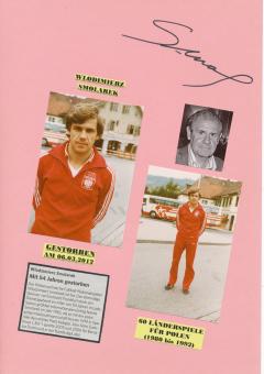 Wlodzimierz Smolarek † 2012  WM 1982  Polen  Fußball Autogramm 30 x 20 cm Karte original signiert 