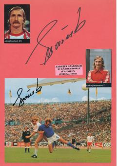 2  x  Andrzej Szarmach   WM 1974  Polen  Fußball Autogramm 30 x 20 cm Karte original signiert 