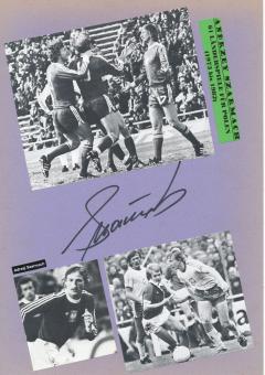 Andrzej Szarmach   WM 1974  Polen  Fußball Autogramm 30 x 20 cm Karte original signiert 
