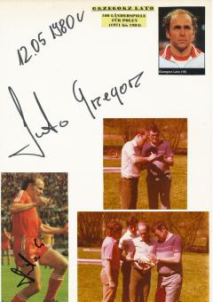 2  x  Grzegorz Lato   WM 1974  Polen  Fußball Autogramm 30 x 20 cm Karte original signiert 