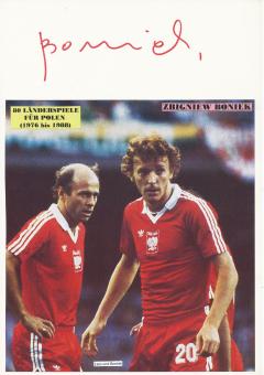 Zbigniew Boniek  WM 1978  Polen  Fußball Autogramm 30 x 20 cm Karte original signiert 