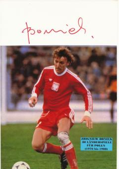 Zbigniew Boniek  WM 1978  Polen  Fußball Autogramm 30 x 20 cm Karte original signiert 
