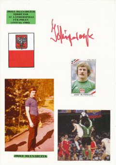 Jozef Mlynarczyk  Polen  Fußball Autogramm 30 x 20 cm Karte original signiert 