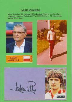 Adam Nawalka  WM 1978  Polen  Fußball Autogramm 30 x 20 cm Karte original signiert 