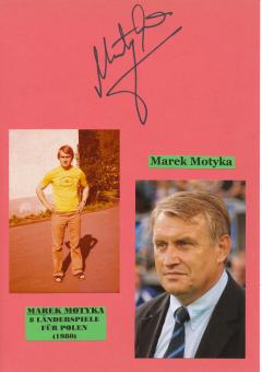 Marek Motyka   Polen  Fußball Autogramm 30 x 20 cm Karte original signiert 