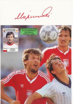 Stefan Majewski  Polen  Fußball Autogramm 30 x 20 cm Karte original signiert 