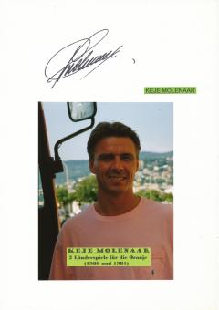 Keje Molenaar  Holland  Fußball Autogramm 30 x 20 cm Karte original signiert 