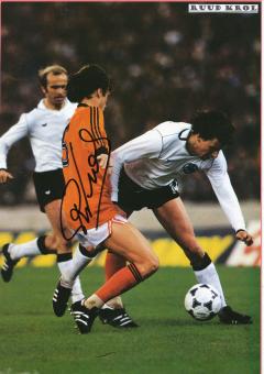 Ruud Krol  Holland  Fußball Autogramm 30 x 20 cm Karte original signiert 