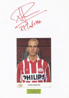 Peter Hoekstra  PSV Eindhoven  +  Holland  Fußball Autogramm 30 x 20 cm Karte original signiert 
