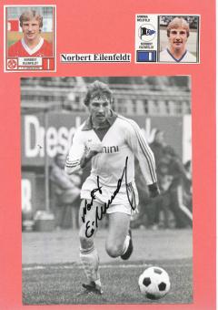 Norbert Eilenfeldt  DSC Arminia Bielefeld  Fußball Autogramm 30 x 20 cm Karte original signiert 