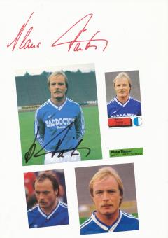 2  x  Klaus Täuber  FC Schalke 04  Fußball Autogramm 30 x 20 cm Karte original signiert 