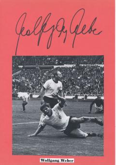 Wolfgang Weber  DFB  Fußball Autogramm 30 x 20 cm Karte original signiert 