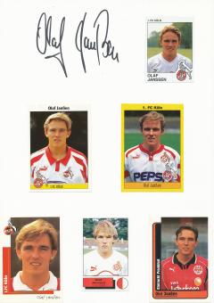 Olaf Janssen  FC Köln  Fußball Autogramm 30 x 20 cm Karte original signiert 