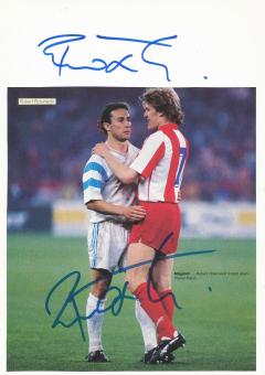 2  x  Robert Prosinecki   Roter Stern + Jugoslawien  Fußball Autogramm 30 x 20 cm Karte original signiert 