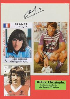 2  x  Didier Christophe   Frankreich  Fußball Autogramm 30 x 20 cm Karte original signiert 