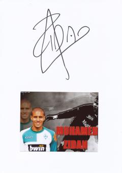 Mohamed Zidan  SV Werder Bremen  Fußball Autogramm 30 x 20 cm Karte original signiert 