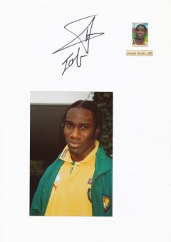 Joseph Desire  Kamerun  Fußball Autogramm 30 x 20 cm Karte original signiert 