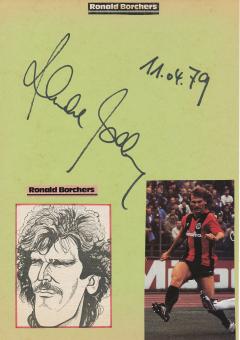 Ronald Borchers  Eintracht Frankfurt  Fußball Autogramm 30 x 20 cm Karte original signiert 