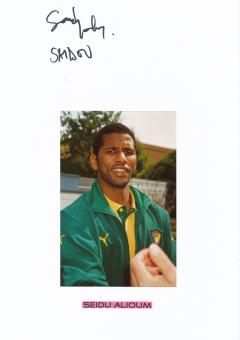 Seidu Alioum  Kamerun  Fußball Autogramm 30 x 20 cm Karte original signiert 