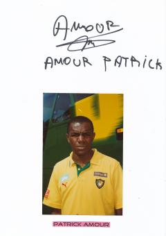 Patrick Amour  Kamerun  Fußball Autogramm 30 x 20 cm Karte original signiert 
