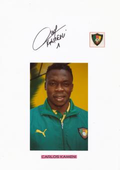 Carlos Kameni  Kamerun  Fußball Autogramm 30 x 20 cm Karte original signiert 