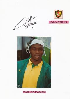 Carlos Kameni  Kamerun  Fußball Autogramm 30 x 20 cm Karte original signiert 