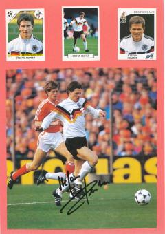 Stefan Reuter  Weltmeister WM 1990  DFB  Fußball Autogramm 30 x 20 cm Karte original signiert 