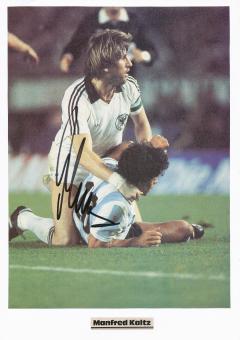 Manfred Kaltz  DFB  Fußball Autogramm 30 x 20 cm Karte original signiert 